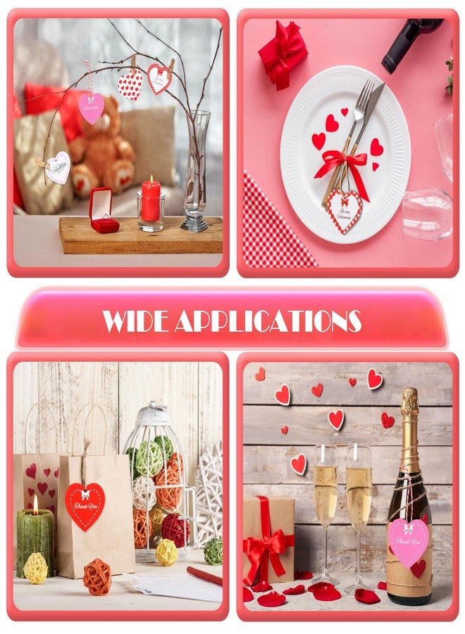 FOBSME 240 Pcs Heart Paper Gift Tags 2.36 Inch Valentine's Gift Tags Double Sided Printed Heart Hanging Tag with Twines for Valentine's Decorations, Gift Wrapping, Treat Bags, DIY Crafts(12 Styles) - Image 5